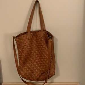 Madewell medium transport tote woven